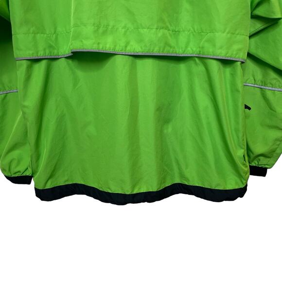Vintage Y2K Nike Neon Green 1/2 Zip Windbreaker Jacket Running Mens Size Small - Picture 8 of 12